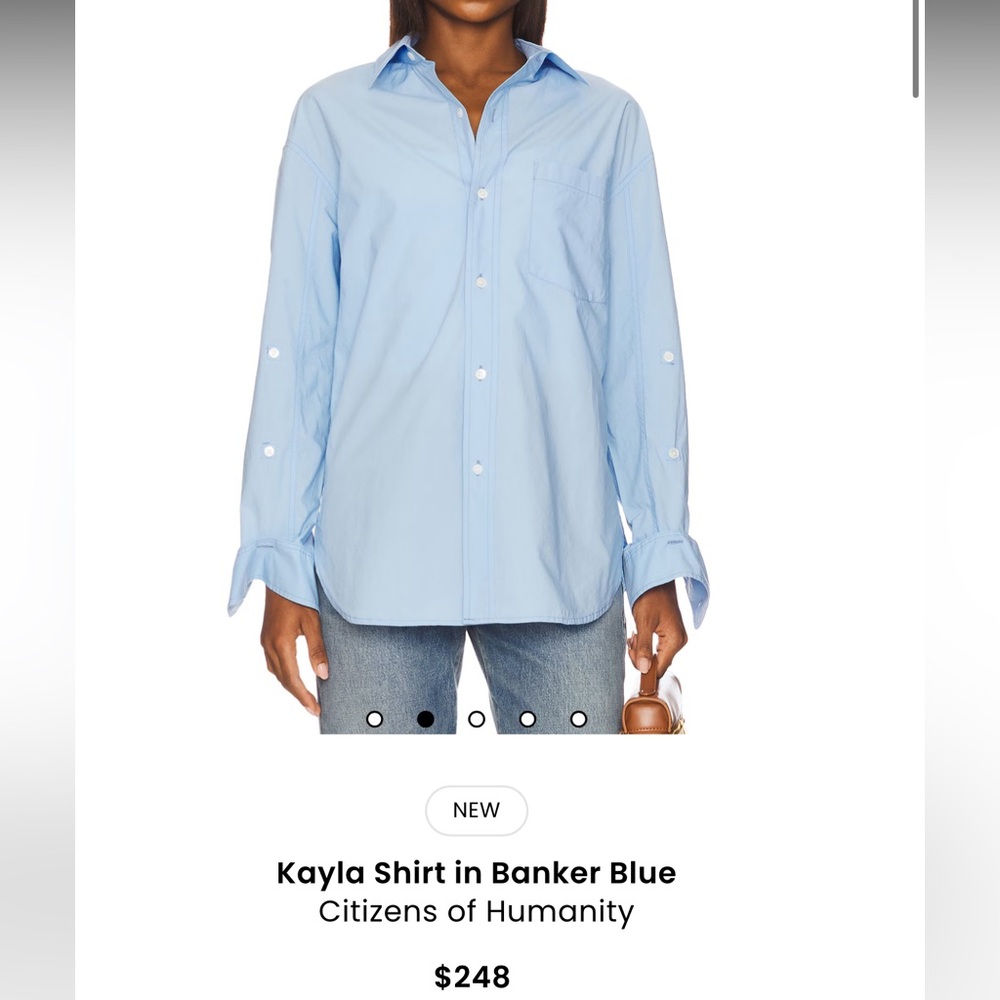 Flaw??? Citizens Of Humanity Blue Casual Button Down Shirt